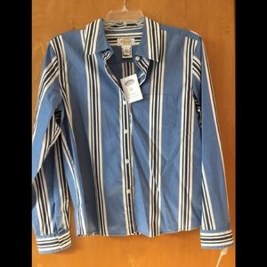 NWT Talbots Striped Blouse